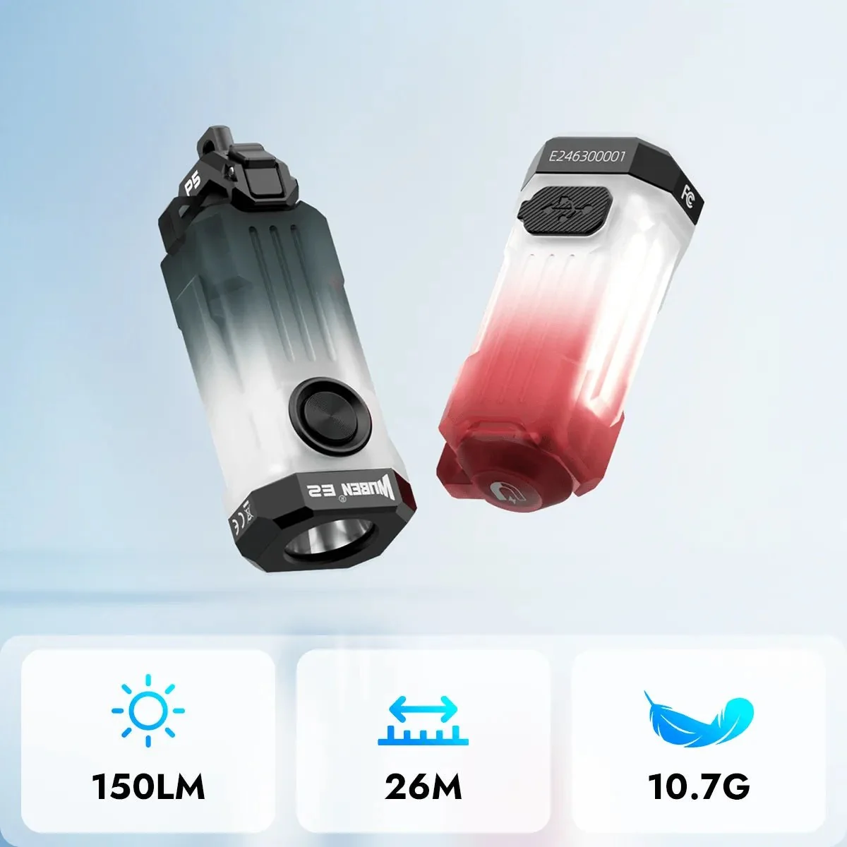 Wuben E2 PULSE | 10.7g | Compact Mini EDC Keychain Flashlight - Image 15