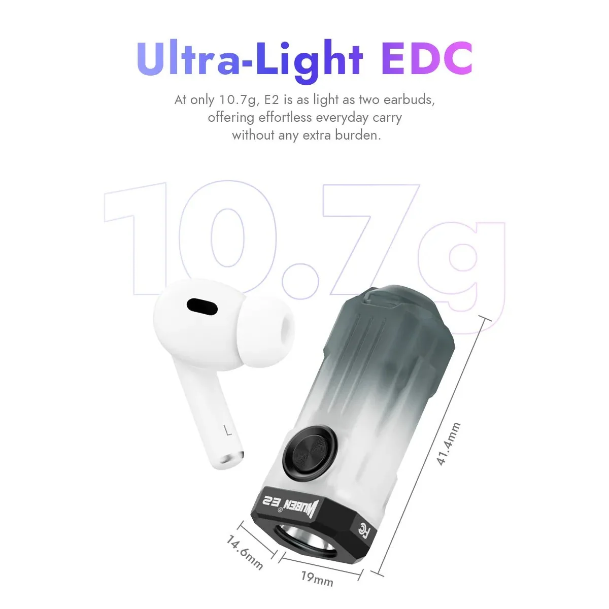 Wuben E2 PULSE | 10.7g | Compact Mini EDC Keychain Flashlight - Image 14